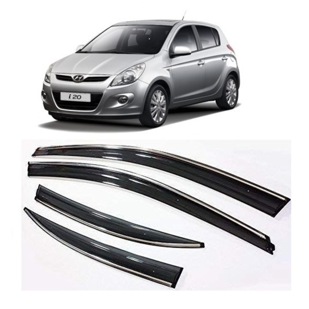 rain window door visor wind deflectors and sunshield protectors For I20 Old  - black 